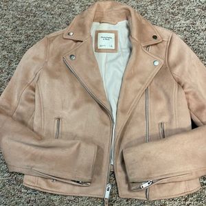 Abercrombie and Fitch Pink Suede Moro Jacket